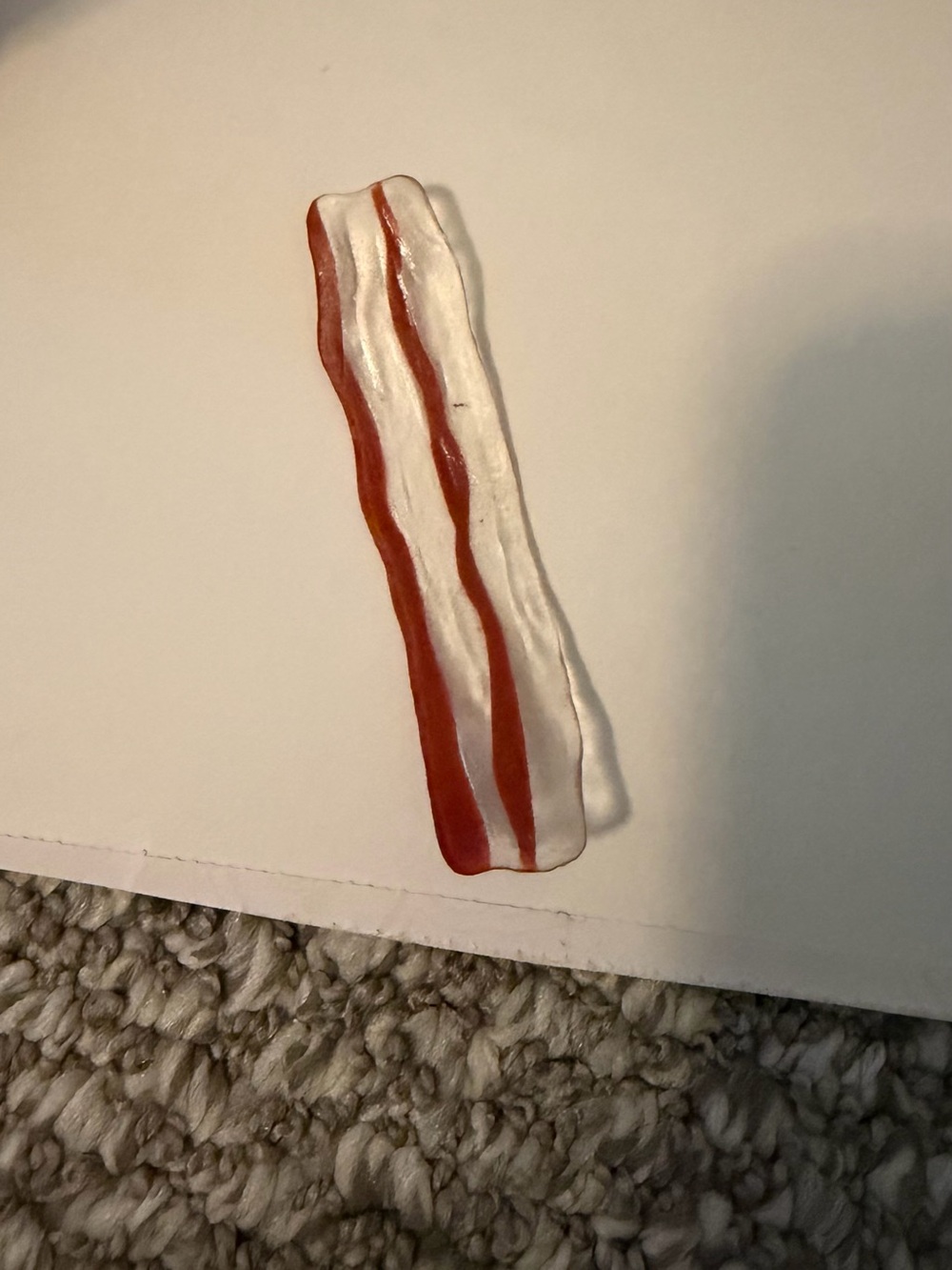 Novelty Bacon Kids Play food toy accessory- White and Brown